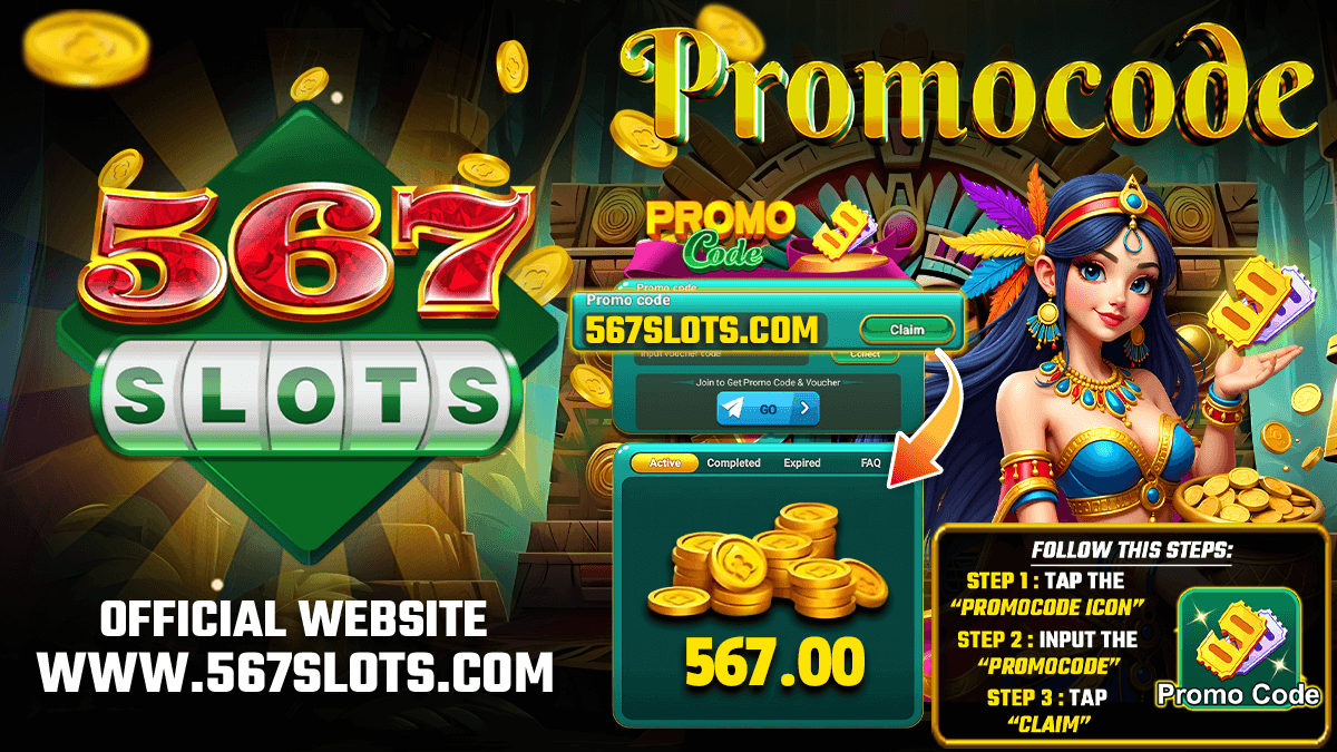 Join 567SLOTS, grab your promo code, and enjoy endless rewards every single day